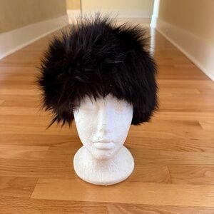 Vintage Harold Rubin Furs New York Fur Hat Black Russian Style